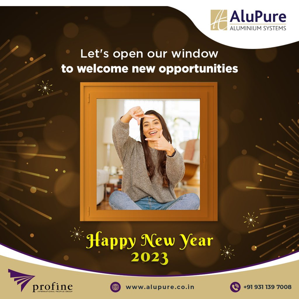 alupureindia's tweet photo. Wishing you and your loved ones a very Happy New Year 2023!
#HappyNewYear #Alupure #aluminium #windowsanddoors #germanengineering #makeinindia #profine https://t.co/e0wNCmD1Ic
