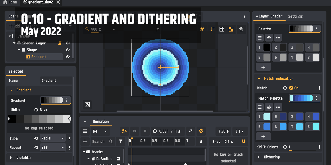 deakcor's tweet image. #PixelOver is now 2 years old ! This year was again rich in new features.

2023 should be the year of the 1.0 release 🤞, some essential features still have to be implemented like particles. The roadmap will be updated accordingly.

#GodotEngine #madewithgodot #indiedev #pixelart