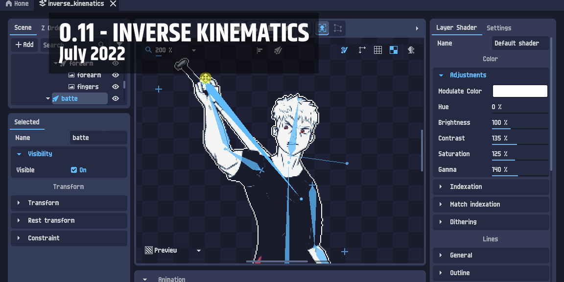 deakcor's tweet image. #PixelOver is now 2 years old ! This year was again rich in new features.

2023 should be the year of the 1.0 release 🤞, some essential features still have to be implemented like particles. The roadmap will be updated accordingly.

#GodotEngine #madewithgodot #indiedev #pixelart