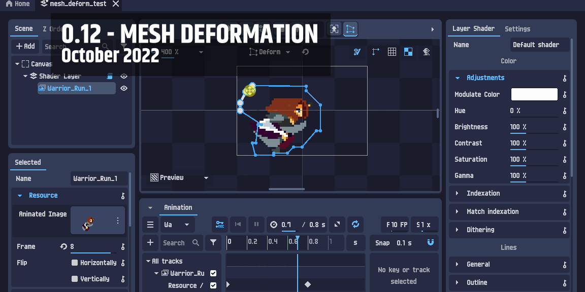deakcor's tweet image. #PixelOver is now 2 years old ! This year was again rich in new features.

2023 should be the year of the 1.0 release 🤞, some essential features still have to be implemented like particles. The roadmap will be updated accordingly.

#GodotEngine #madewithgodot #indiedev #pixelart
