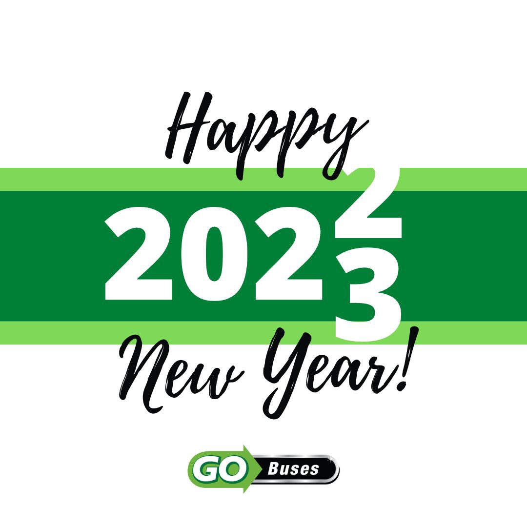 GoBusesTweets's tweet image. Happy New Year from all of us at Go Buses!
.
.
#HappyNewYear2023