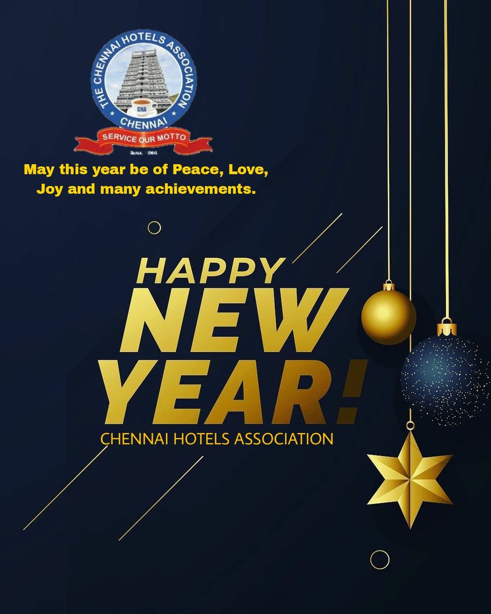 May this year be of Peace, Love, Joy and many achievements.
#chennaihotels Association #chennaihotelsassociation #chennaifoodie #foodiesofchennai #tamilnadutourism #vanakkamchennai #nammachennai #chennai #Tamilnadu  #Happynewyer2023 #newyear #happynewyear #newyear #newyear2023