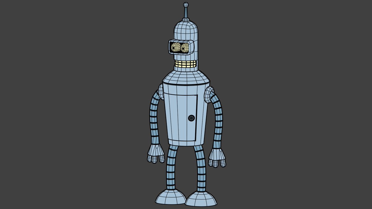 Boeta49's tweet photo. #Blender3d #Blender #3dart #3dblockout #BlenderEevee #BNPR #3dmodeling #3DModel #Futurama #Bender #BenderBendingRodríguez #BenderDobladorRodríguez https://t.co/8BOmPkV8rg