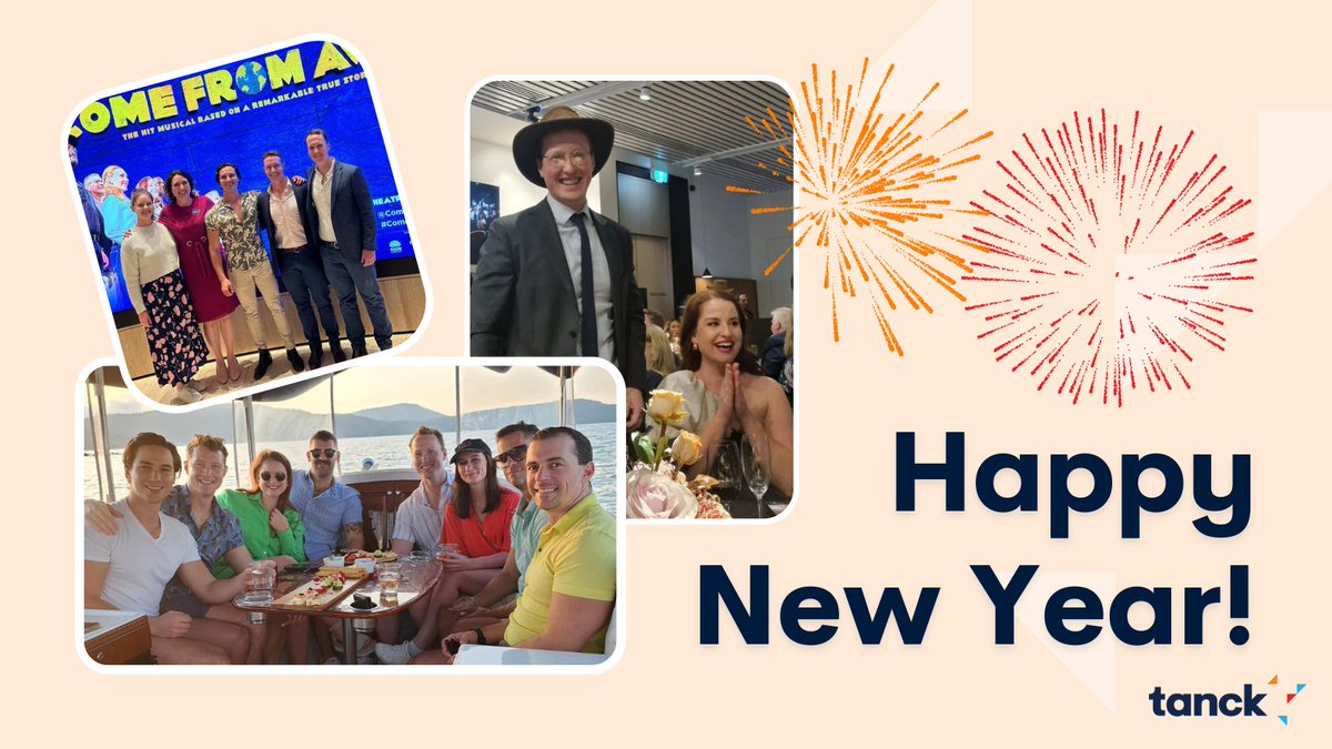 Happy New Year! What a whirlwind it’s been. Here are a quick few Tanck highlights:
 
Team retreat in the Whitsundays
Emma + Rory at the Royal Flying Doctor's "Going the Distance" Dinner
Client catch up at Come From Away in Sydney