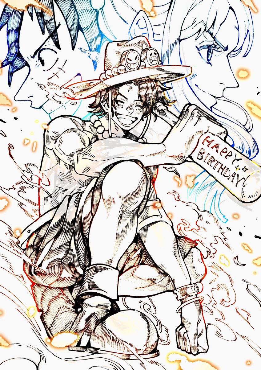 あったかい色にした
#ONEPIECE  #エース誕生祭2023 