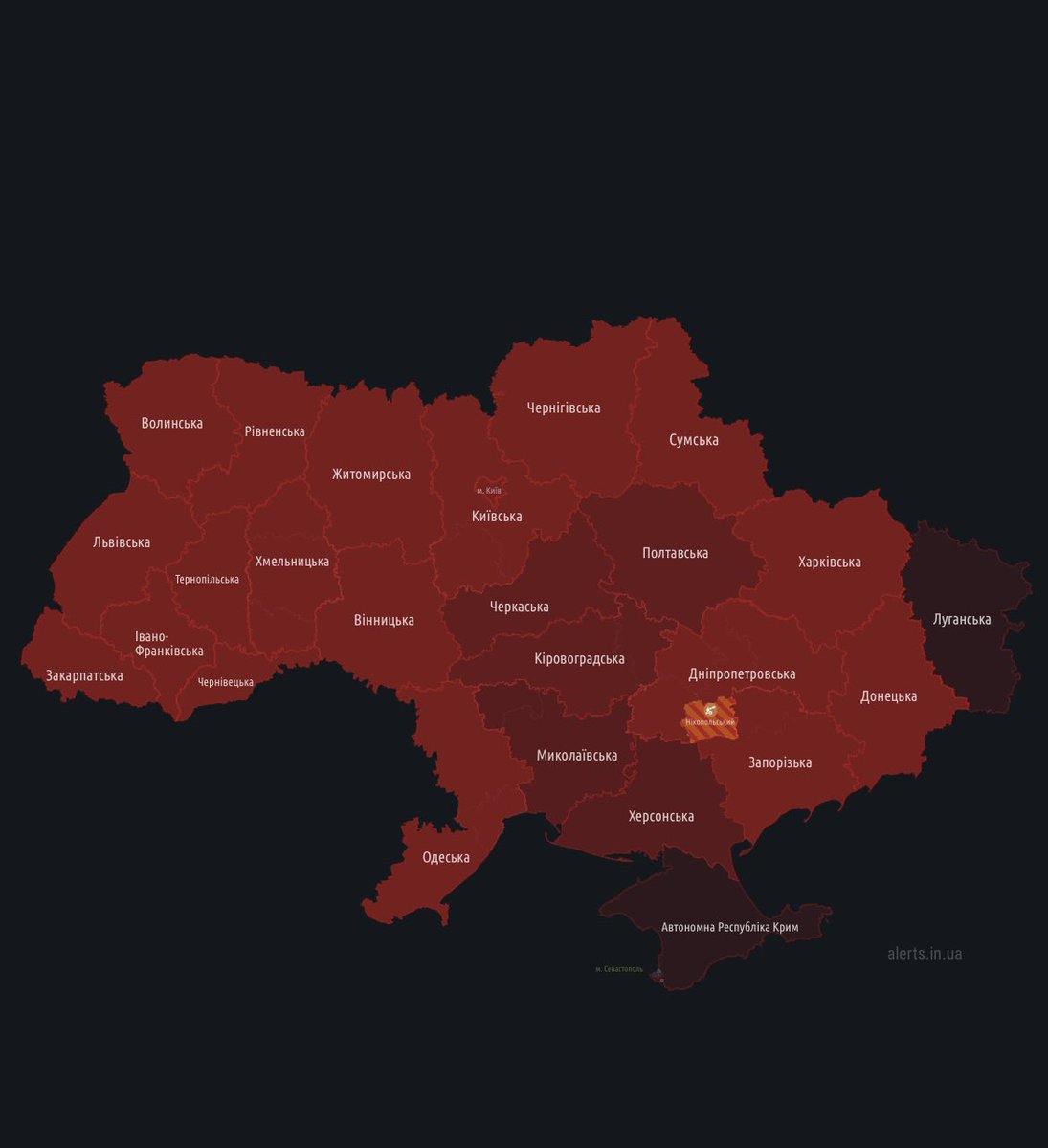 ChrisDYork's tweet photo. We’re only 40 minutes into 2023 there’s already been the first explosion in Kyiv, air defence I think. Came just seconds after the sirens sounded.

Country-wide alert currently in place. https://t.co/g1UgvETsH2