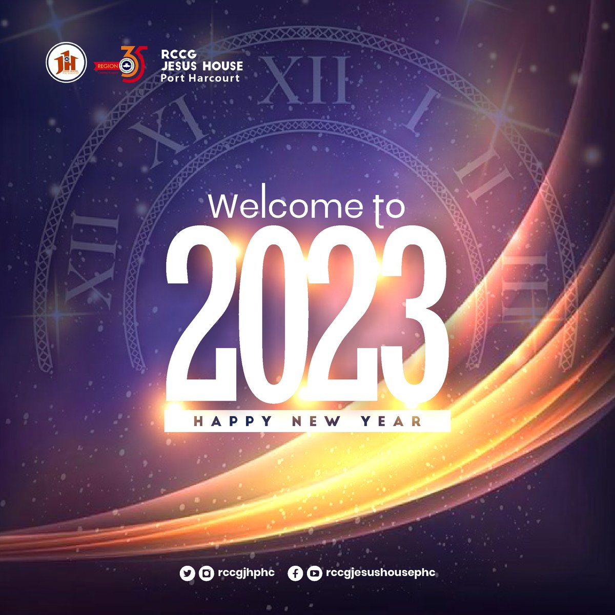 rccgjhphc's tweet photo. Welcome to 2023!🎉🎉🎉

To all members of RCCG Jesus House PHC and partners all over the world, you shall have a prosperous year. We love you all!

Happy new year!
🎉🎉🎉

#HappyNewYear
 #RCCGCrossOverService
#RCCG
#rccgjhphc https://t.co/CtP2gnWcp6