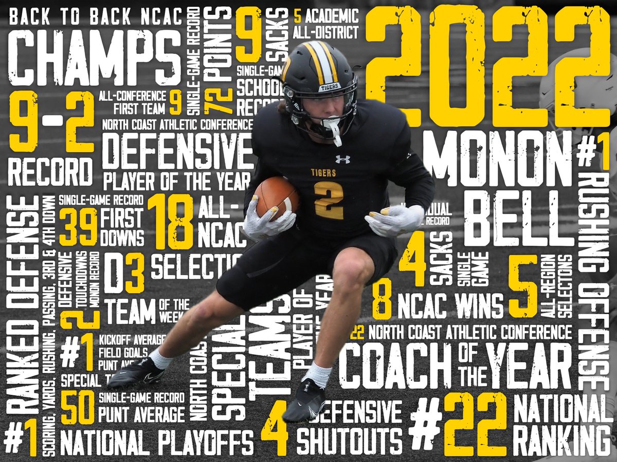 DePauwTigersFB's tweet image. 𝟮𝟬𝟮𝟮🐯🏈