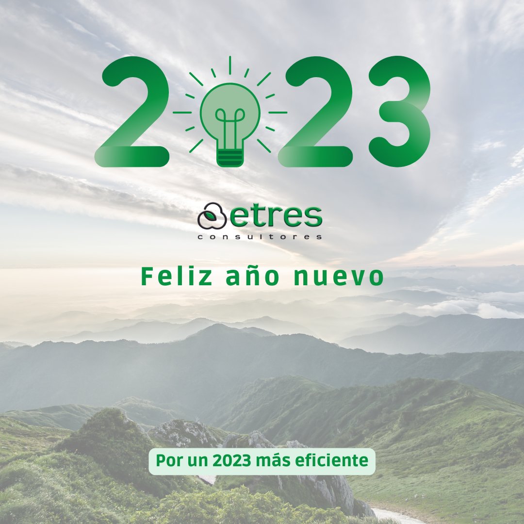 ETRES_Consult's tweet photo. El equipo de ETRES Consultores os desea un feliz 2023. 🥂 Brindemos por un año más eficiente 🍃

#medioambiente #eficienciaenergética #sostenibilidad #etresconsultores https://t.co/fdm6Xxp2Bk