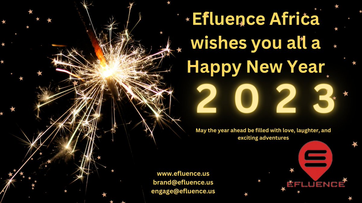 Efluence01's tweet photo. The stars have sent greetings from the sky. Efluence wishes you all a prosperous 2023!
#Efluence #2023 #influencers #viral #tiktok #blogger #trending #fashionstyle #marketing #digitalmarketing #usa #unitedstates #unitedkingdom #southafrica #kenya #ghana #tanzania https://t.co/mqZ9NG53D9