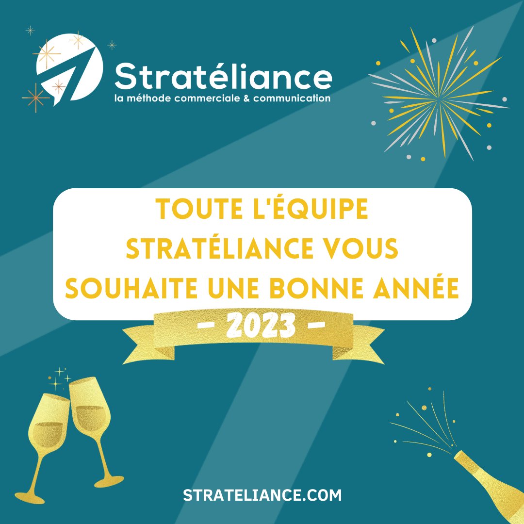 Toute L'équipe Stratéliance vous souhaite une bonne année 2023 ! 🎉