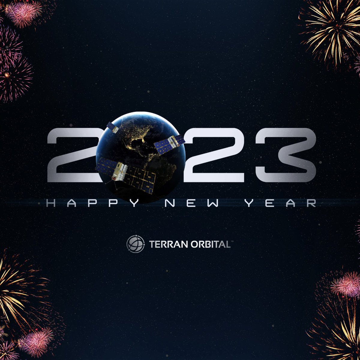 Happy New Year from the #TerranOrbital Family!

$LLAP in 2023  🛰️ 🖖

#newyear #happynewyear #aerospaceanddefense #defense #satellites #2023NewYear