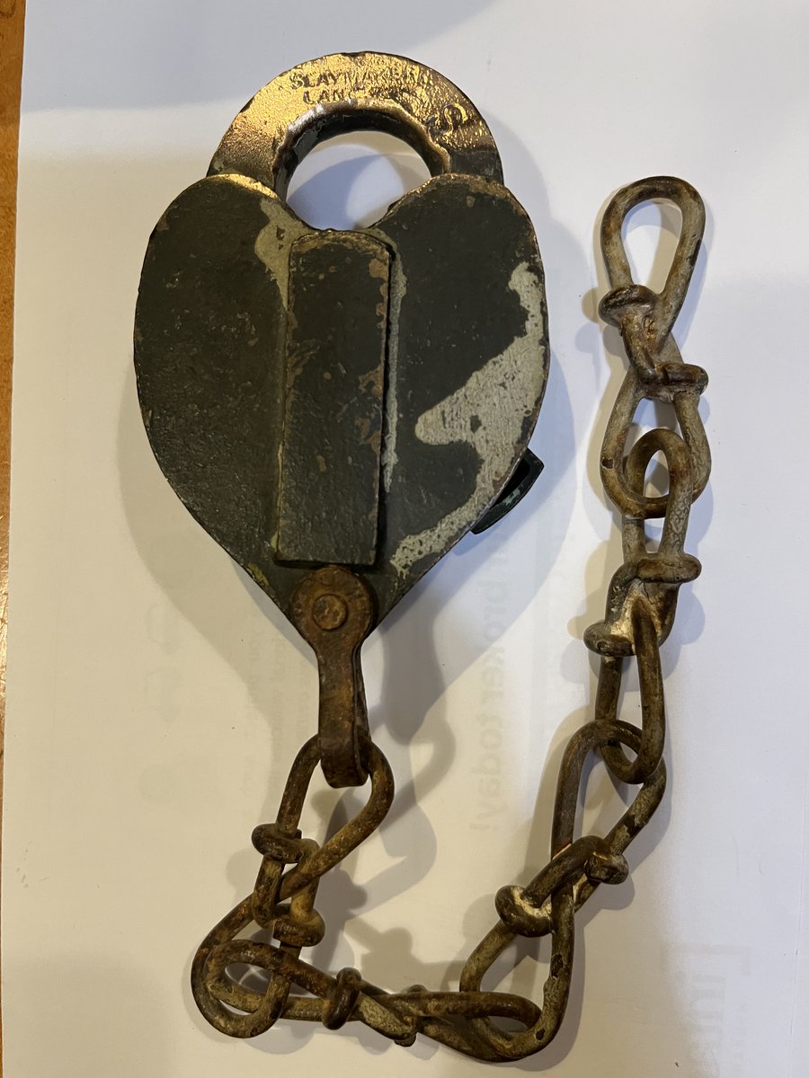 ChestermereF's tweet photo. CHF was given this padlock. It was from the Canadian Pacific Irrigation District (engraved CPID). We have written to CP, and a search of Slaymaker provides general info. Any suggestions how to find more? https://t.co/hFMiTwAD7k