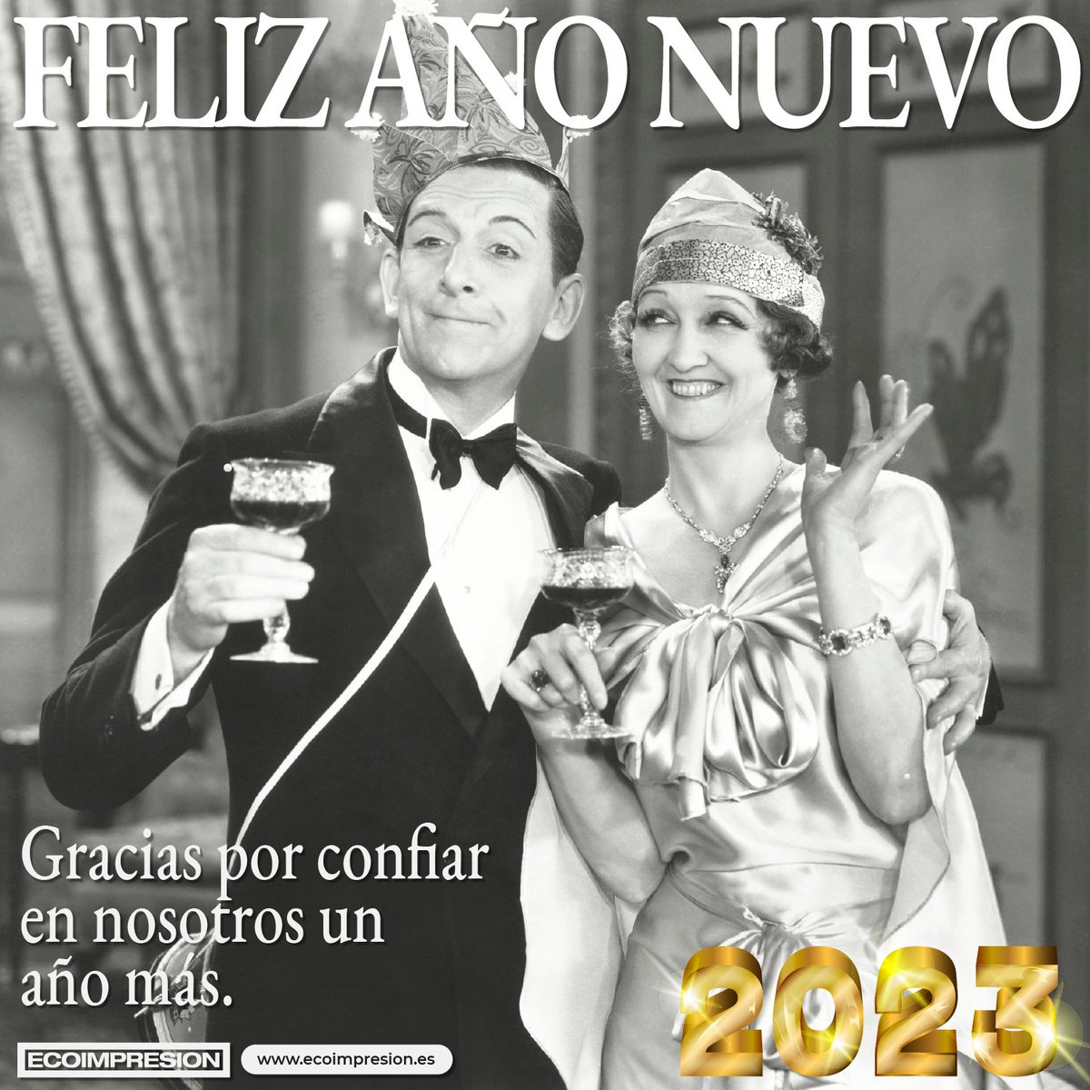 ecoimpresion's tweet photo. FELIZ AÑO NUEVO. Estamos muy contentos de que hayais confiado un año más en nosotros y estamos deseando veros este año 2023. #imprimimostussueños #ecoimpresion #felizaño #buenosinicios #2023 #altavisivilidad https://t.co/YvzrcOXRnE