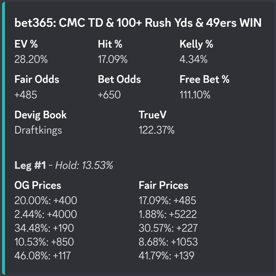 Plus Boosts on Twitter "bet365 CMC TD & 100+ Rush Yds & 49ers WIN