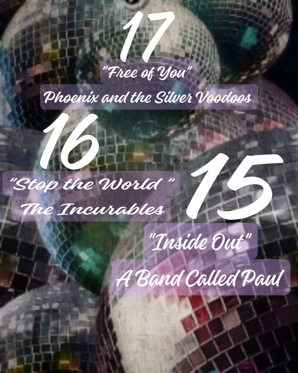 BreconIReviews's tweet photo. #GoToYouTube #TipTheBartenders
#17 @PSilvervoodoos "Free of You"
https://t.co/l0I354uuGe
#16 @TheIncurablesMI "Stop the World"
https://t.co/K03K1Yz0j9
#15 @aBandCalledPaul "Inside Out"
https://t.co/yJMIbnbEzi
#RT https://t.co/uuYe5hDuy8
