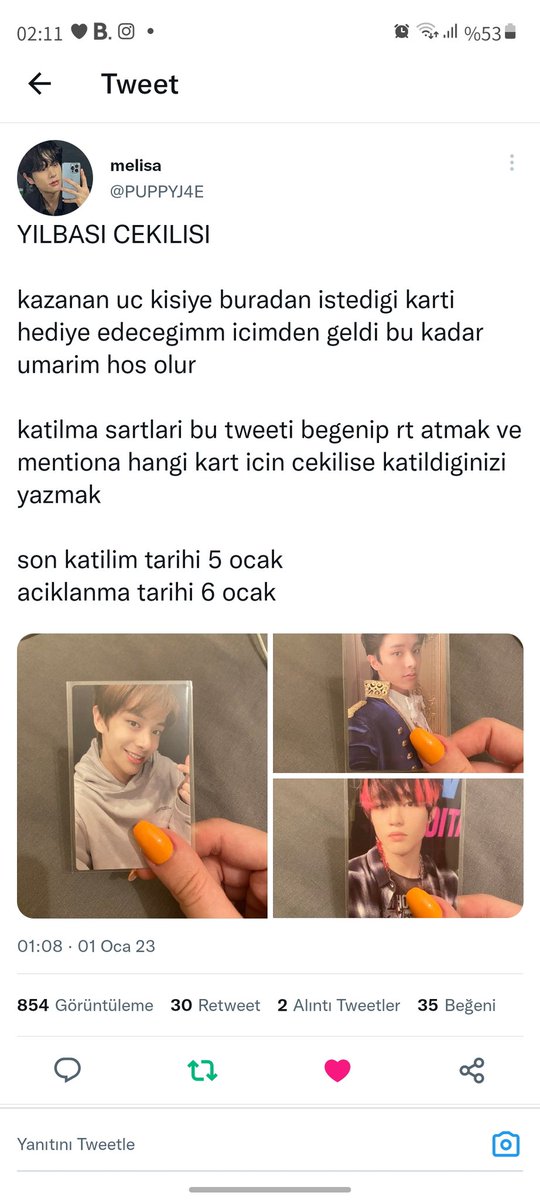 leecriee's tweet photo. @PUPPYJ4E cekiliss icin tesekkurlerr ilk pc icin katildim🤧💞 https://t.co/CwuqwYm8kg