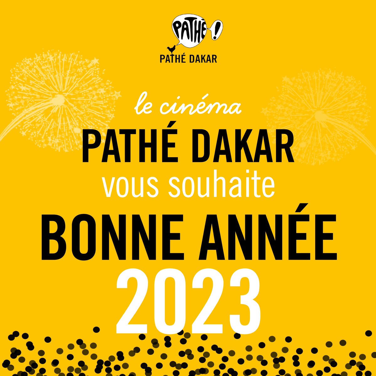 pathedakar's tweet photo. Le cinéma Pathé vous souhaite une très belle année 2023 ! 

#cinema #pathedakar https://t.co/qHfjaa756n