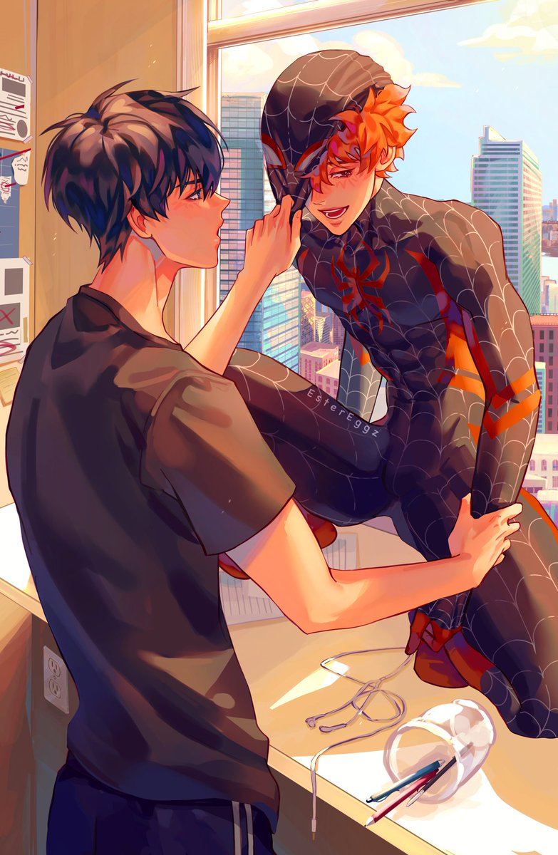 「Don't forget your mask #kagehina 」|EsterEggzのイラスト
