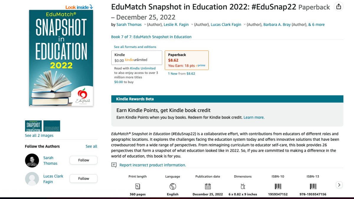 FiveIronOBrien's tweet photo. EduMatch Snapshot in Education 2022: #EduSnap22 https://t.co/dEaPfDCUp4 https://t.co/F0hQi3kFjN