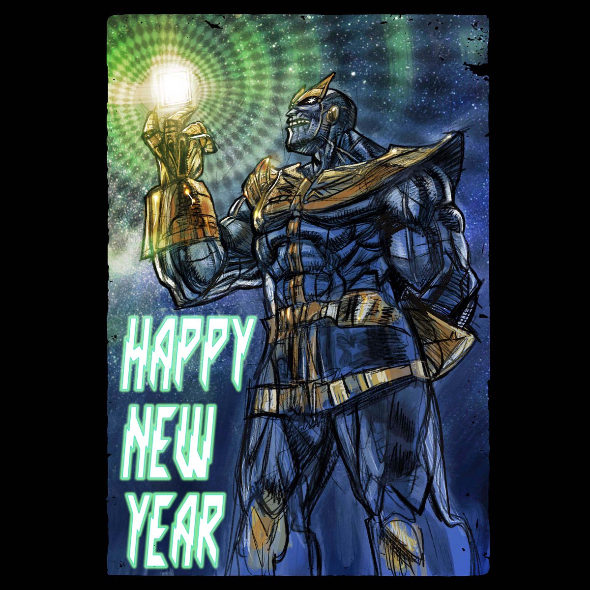 DanieleAfferni's tweet photo. HAPPY NEW YEAR,
to everyone in all universes.
#thanos #marvel #marvelcomics #jimstarlin #happynewyear2023 #dafcomics #marveldaf https://t.co/6p9A96a0O8