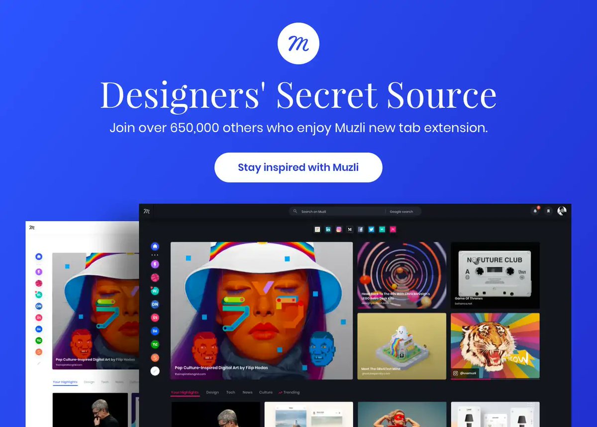 uxie_io's tweet photo. Just wanted to share with you all a Chrome extension that I've been using for years and absolutely love - Muzli.
https://t.co/szsmCvfoAZ
@usemuzli
#webdesign # #webdev #ui #uidesgn #programmng #uxdesign #webdevelopment #muzli #graphicdesign #webdesigner #uxdesign https://t.co/gTgNBSE2iT