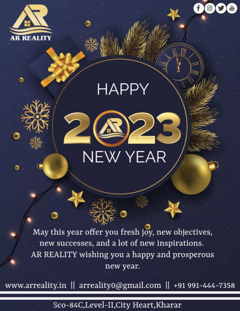 Arrealityoffice's tweet photo. Elation of new year knows no bounds..let's together acquaint your path to a positive destination ,as every little bit counts...

Wishing all our esteemed co channel partners ,clients,
natives ,dear and loved ones vhappy and prosperous new year ahead.
Warm Regards 
AR REALITY TEAM https://t.co/JwP6r9RSd5
