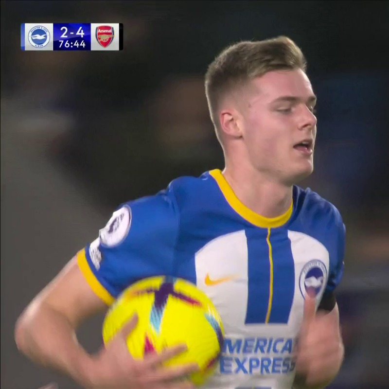 SkySportsPL's tweet photo. What a moment for Evan Ferguson! 😍

The 18-year-old scores his first-ever Premier League goal! 👏