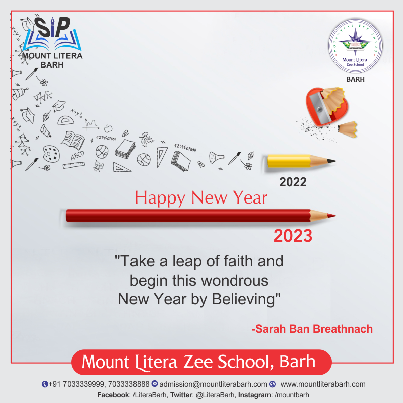Wishing you a Happy New Year, bursting with fulfilling and exciting opportunities. And remember, if opportunity doesn't knock, build a door!
#mountliterazeeschoolbarh
#bestschoolbarh  #schooleductionbarh #kidseducationbarh #besteperformanceschoolbarh #happynewyear2023