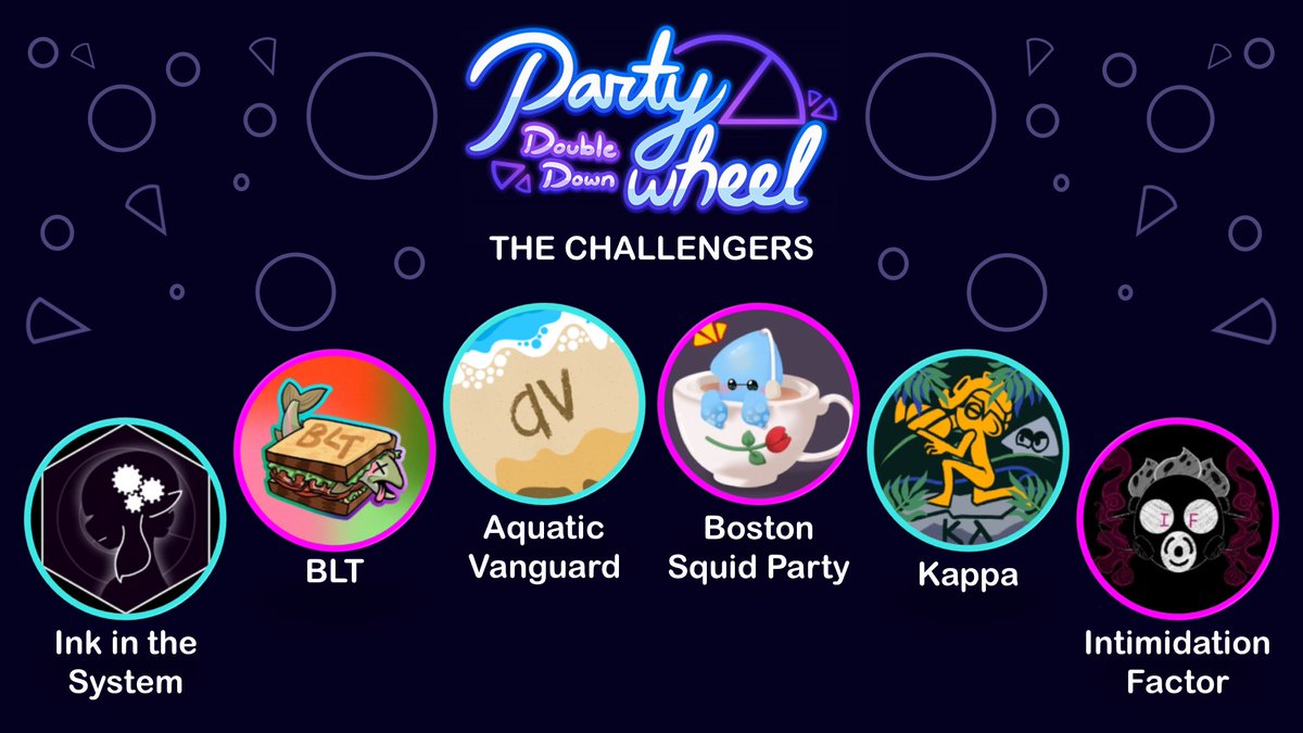 ShmeebTM's tweet image. @InkInTheSystem_ , @BLT_spl , @AquaticVanguard , @BSP_spl , @SPL_Kappa , and @IntFactor_spl !

Who will you root for in this year's Party Wheel invitational?