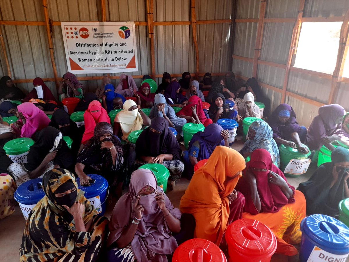 Ard_somalia's tweet photo. ARD with the support from @UNFPA_SOMALIA @FCDOGovUK has distributed 200 dignity kits at #Qansaxlay IDP camp in #Dollow district #Gedo_Jubaland of #Somalia to most vulnerable and drought affected women and girls to ease the burden of drought to #women #girls of reproductive age. https://t.co/Wso0pnpuHj