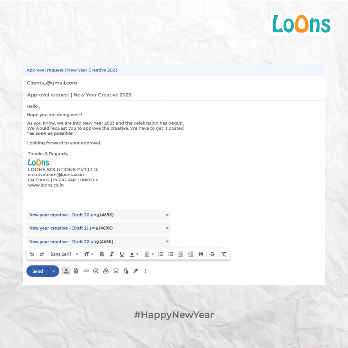 loonsindia's tweet photo. New year hai yaaaaar!!! 🥺😭

#loons #happynewyear
#creativeagency #agencylife #evolvingwithideas https://t.co/oT46F2LfZU