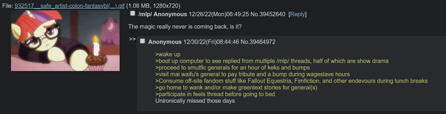 GreenTextPost's tweet photo. @mostlypeaceful Anon likes ponies https://t.co/BTRat7hzxK
