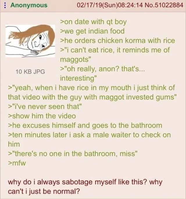 GreenTextPost's tweet photo. @HelpingChads Femanon has no rizz https://t.co/qROI1QPOGe