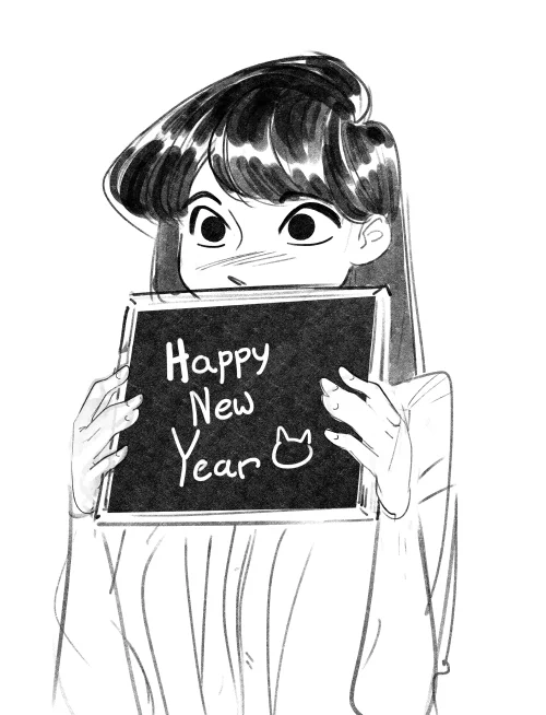 I'm relaxing today but I've probably got an old Happy New Years sketch somewhere... Ah. 