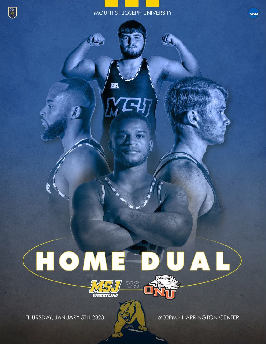 📆 Thursday, January 5th

⏰ 6:00PM

📍Harrington Center (Mount St Joseph University Campus)

#DefendTheMount #MountUp