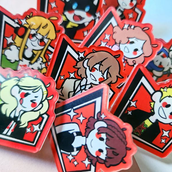 雨宮蓮 ,モルガナ(ペルソナ) ,新島真 ,奥村春 ,佐倉双葉 ,高巻杏 「Store sale!!Use coupon "happy2023" for a」|StarGlow🌻@ LAYTON IS BACK☕のイラスト