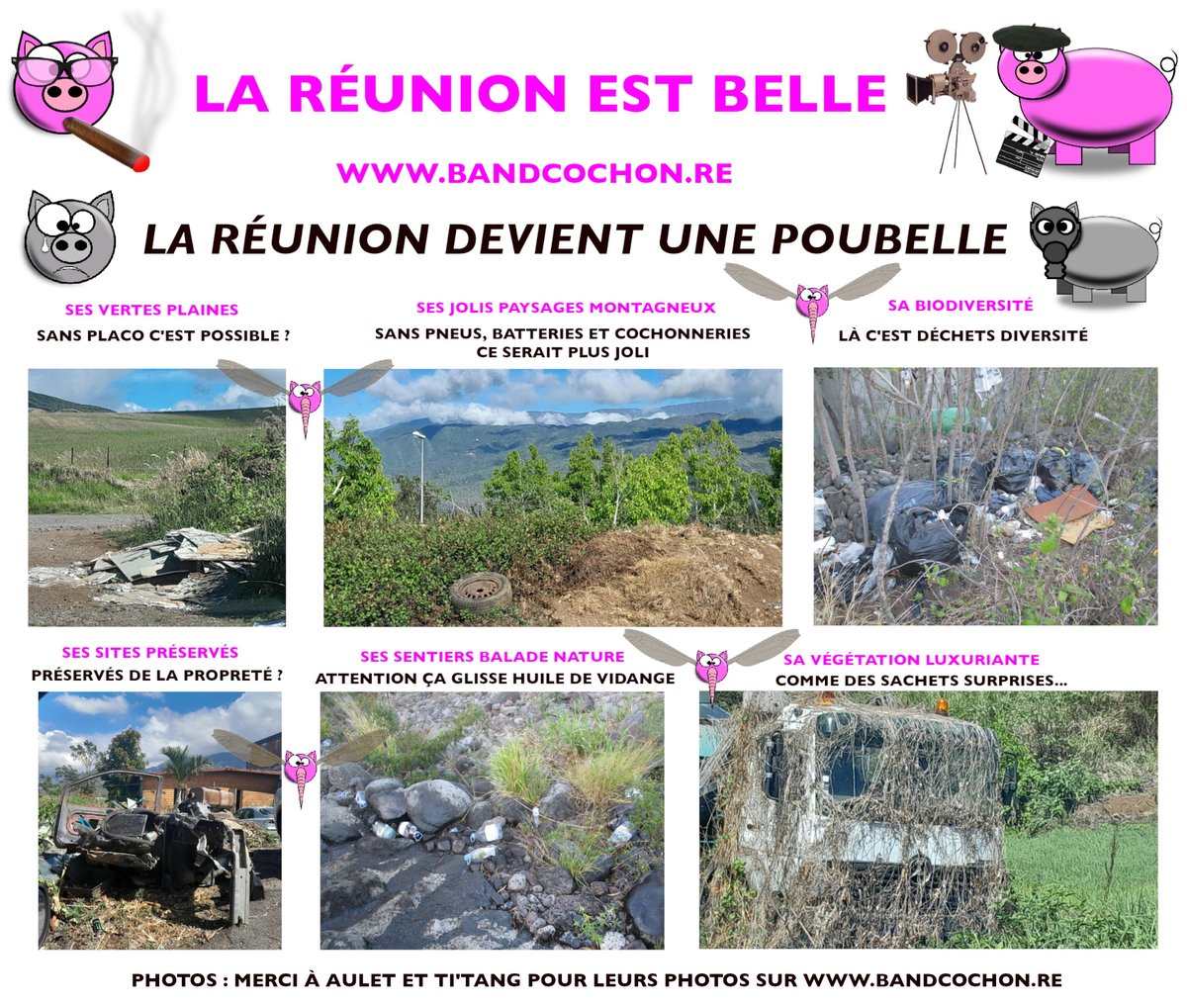 Île de #LaReunion  2023 : Que peut-on souhaiter ? QUE LE MASSACRE DE LA #NATURE CESSE !  Merci à la presse et radio réunionnaise qui parlent de ce problème sans tabou #Déchets #Pollution #Moustiques #Responsabilité #Politiques