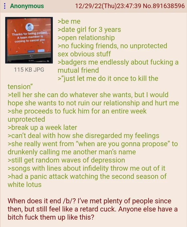 GreenTextPost's tweet photo. Anon has an open relationship https://t.co/k7pUDWLzmt