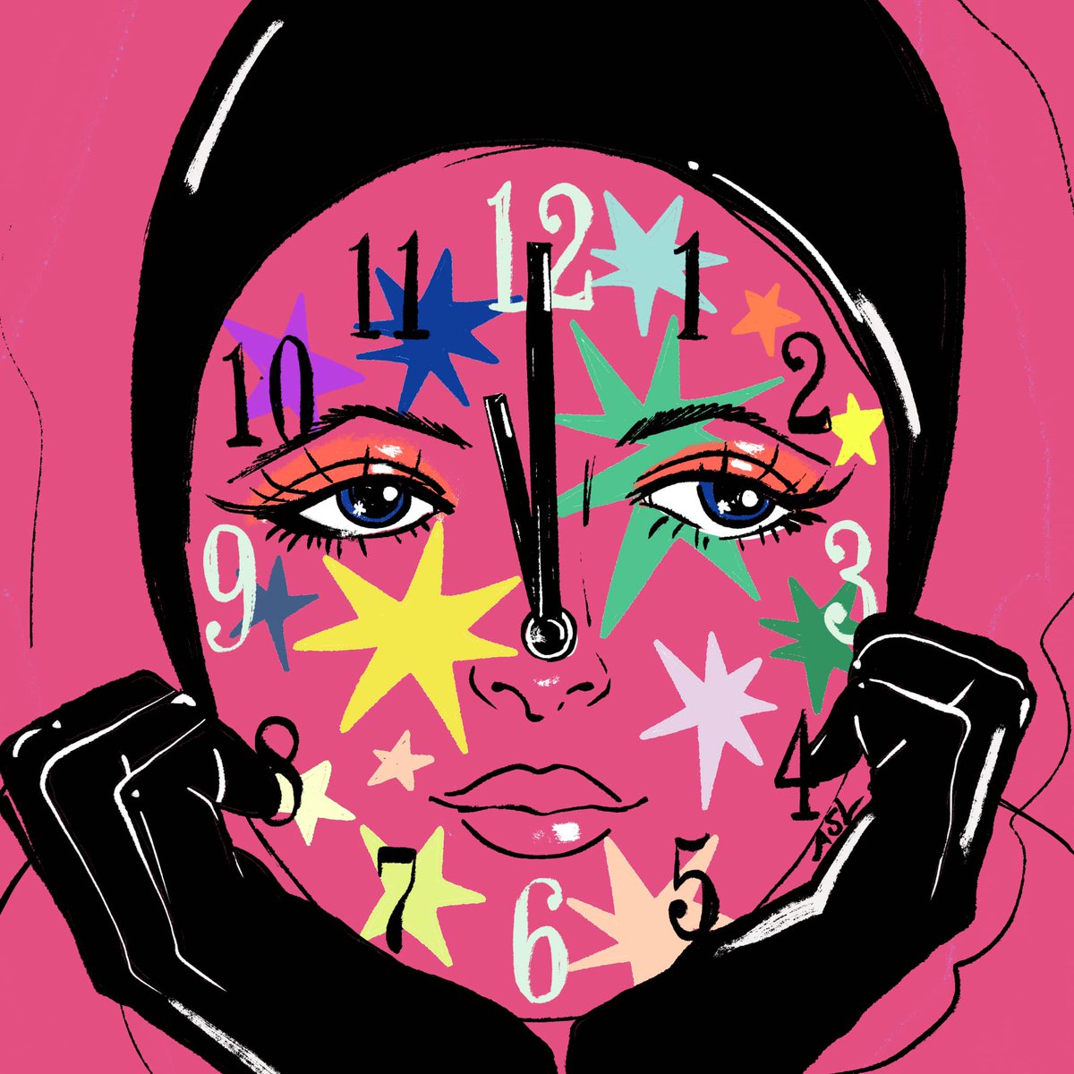 amandalanzone's tweet photo. happy new year! #amandalanzone #art #illustration https://t.co/kbjIxAeSEi