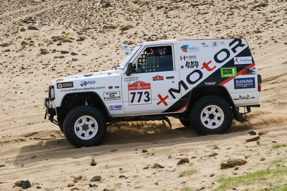 MASMOTOR's tweet photo. Prólogo realizado!!!!, Hemos quedado en el puesto 11!!!, Muy contentos y concentrados para las siguientes etapas!!!! @dakar Classic!!! https://t.co/wfE69cxAd1