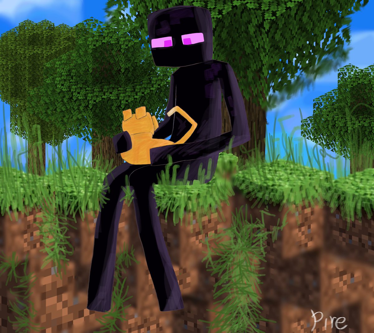Pire6_16's tweet photo. They Are Friends (◍•ᴗ•◍)❤
#Minecraft #minecraftfanart #draw #enderman #minecraftcat https://t.co/Rz6kim64NK