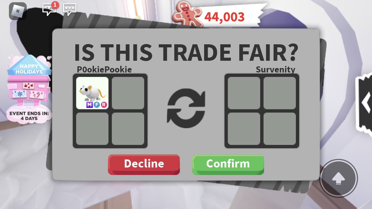 Peanutbutterr18's tweet photo. @Danning_sins1 is a scammer. It doesn’t matter to me but they did scam me out of a mega golden rat #adoptmecrosstrading #royalehighcrosstrading #adoptmecrosstrades #royalehighcrosstrades #royalehigh #adoptme https://t.co/wQYHfsyC1S