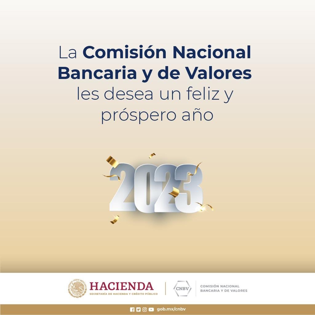 cnbvmx's tweet photo. ¡Feliz y próspero #AñoNuevo 2️⃣0️⃣2️⃣3️⃣! 🎆🎇

#CNBV 
#AñoNuevo2023
#2023NewYear https://t.co/YY6pCPYIAP