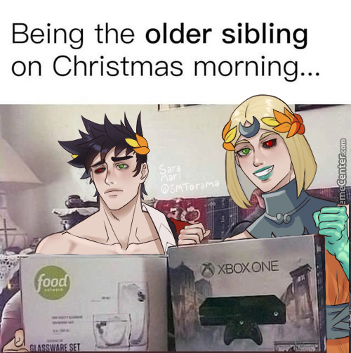 One last holiday pic with Zagreus and Melinoe before 2023 #hades2