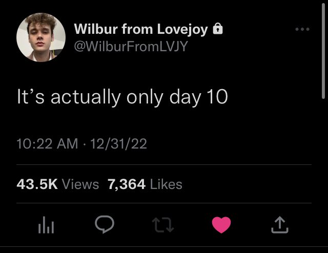 Wilbur tweeted on his private!