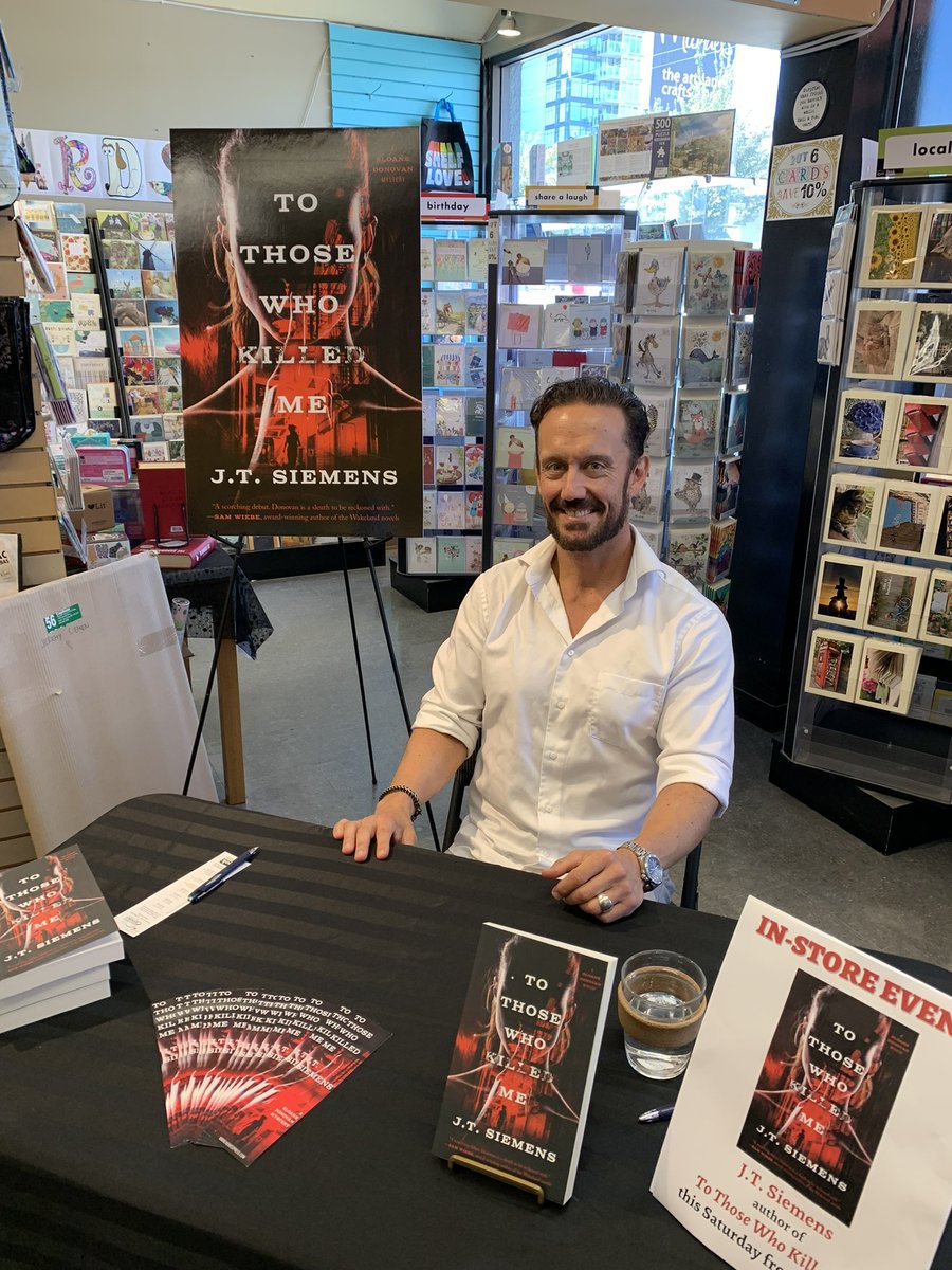 JEREMYSIEMENS's tweet photo. What an incredible year! For everyone out there struggling to get their first novel published, hang in there. It’s worth it! #debutauthor #tothosewhokilledme @NeWestPress @crimewriterscan @ajdevlinauthor @niall_howell @dbcarew #CrimeFiction #sloanedonovan https://t.co/D3dN7bxE6e
