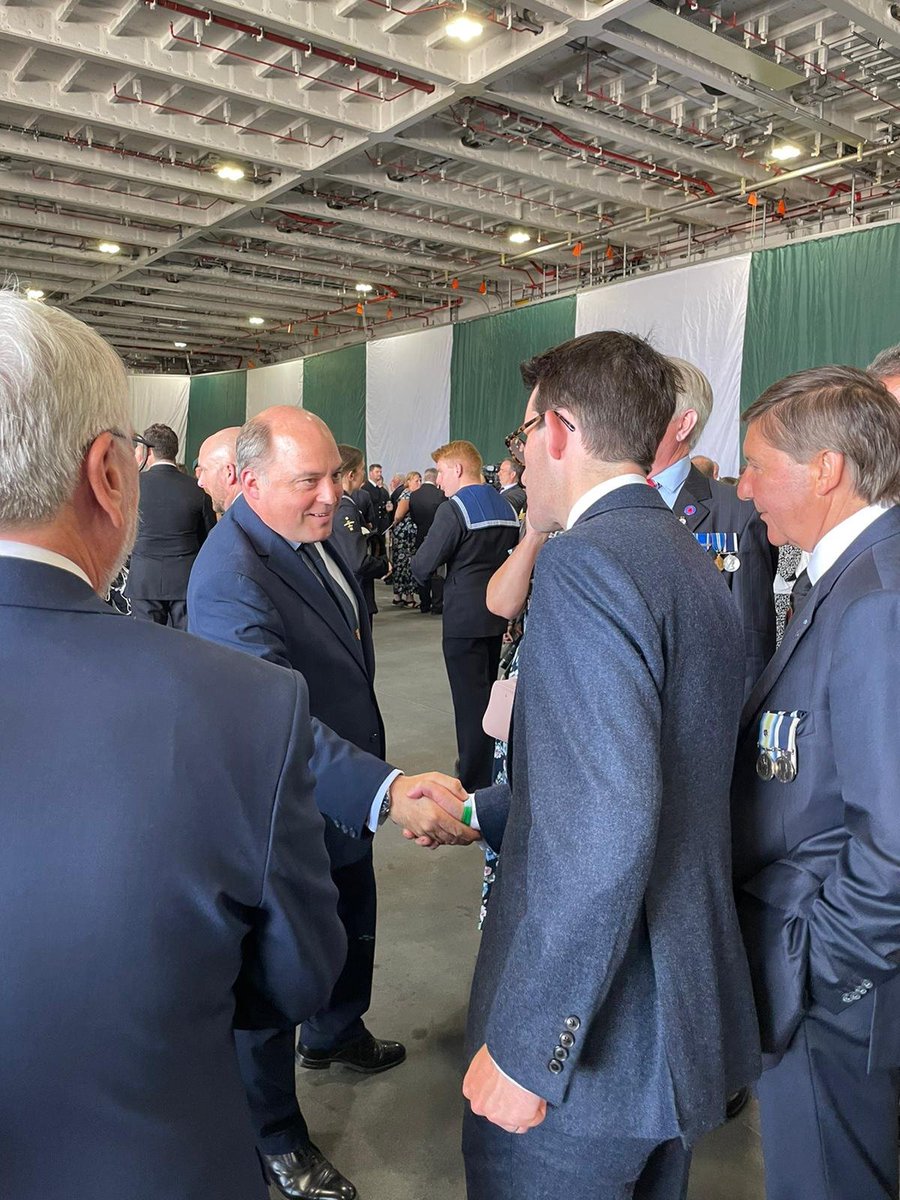 FalklandsRepUK's tweet photo. In July, in his capacity as Patron of @SAMA82office, the then Prince of Wales, hosted a reception aboard @HMSQNLZ, to mark the 40th anniversary of the liberation of the Falkland Islands. The event was attended by @BWallaceMP and  Falklands veterans and their families. #2022Review https://t.co/0pvRxLcIJ5