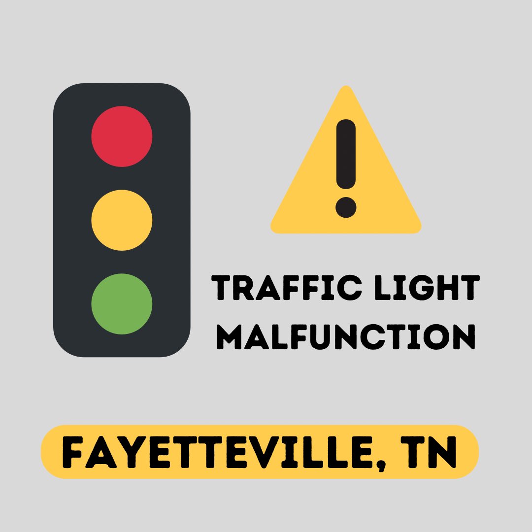 FPUTNOutages's tweet photo. 🚨 Attention 🚨

The traffic light on Huntsville Hwy at the Sonic/Walmart intersection has malfunctioned and will be flashing throughout the weekend. We will make repairs as soon as the necessary parts are received. When approaching this intersection, please proceed with caution. https://t.co/GYAyAQA8OZ