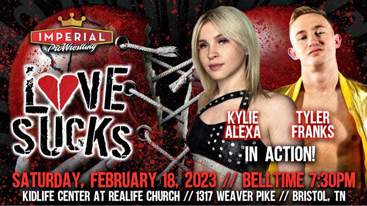 @kyalexxxa makes her Imperial Pro Wrestling debut Feb 18th. 

This show is staccckkkeeedd. 

#this #ladiesnightout #titlematch #womens #WomensWrestling #aew #AEWRampage #AEW #AEWDynamite #NWAPowerrr #Tennessee #imperialprowrestling